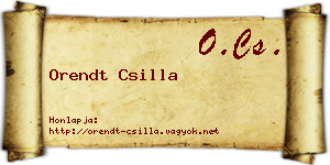 Orendt Csilla névjegykártya