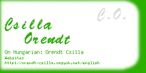 csilla orendt business card